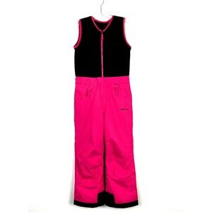 Arctix 5K Infinity Insulated Bib Overalls Size M Youth Fuchsia Pink Fleece Top